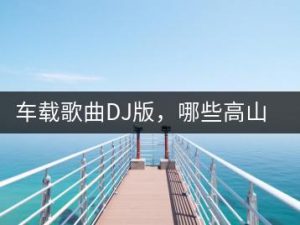 车载歌曲DJ版，哪些高山流水最动听？-千羽教务资料网