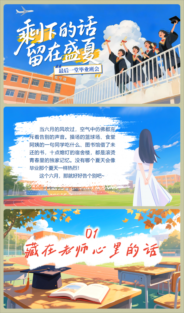 图片[1]-毕业主题班会《剩下的话留在盛夏》-千羽教务资料网
